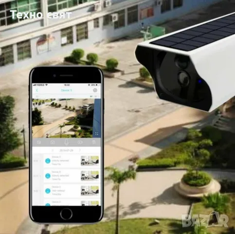 Соларна безжична WIFI Камера FULL HD външен монтаж IP65, снимка 2 - IP камери - 48918054
