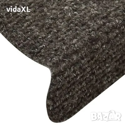 vidaXL Самозалепващи стелки за стъпала 10 бр антрацит 56x17x3 см (SKU:149691), снимка 4 - Мокети - 49351808