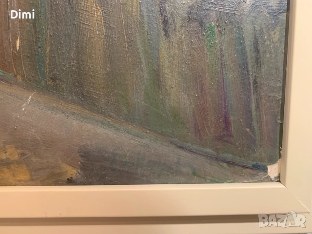 ЕЛЕНА ПАНЕВА - Коцева масло градски пейзай, снимка 5 - Картини - 52804042