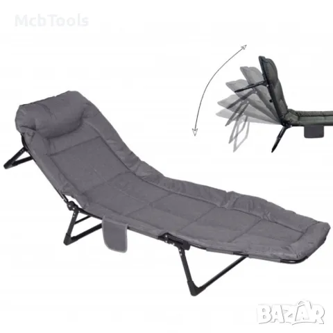 Солидно сгъваемо походно легло тип шезлонг, снимка 3 - Къмпинг мебели - 49025324