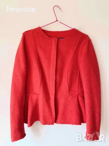 Дамско сако Зара Zara с пеплум оранжево