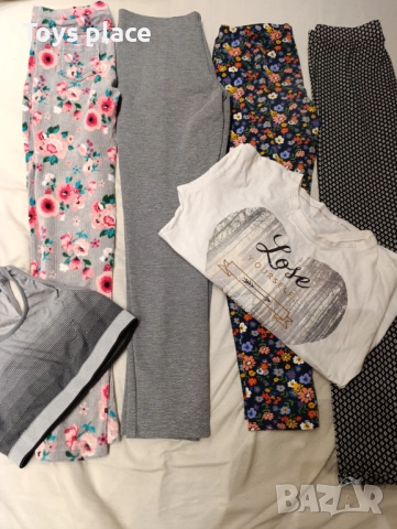Лот 140-146-152 6 части Клин, панталон, джинси, блузка, снимка 2 - Детски комплекти - 52342983