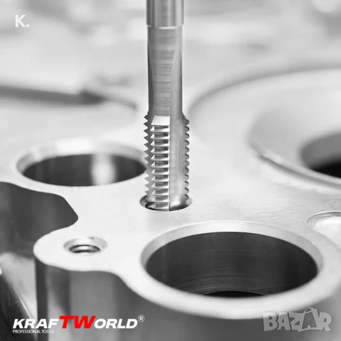 Комплект 110 части за резба KraftWorld | Метчици и плашки в куфар, снимка 8 - Куфари с инструменти - 51066071