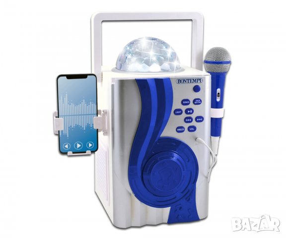 Bontempi - WiFi караоке усилвател с микрофон и диско светлини, снимка 3 - Музикални играчки - 39050668