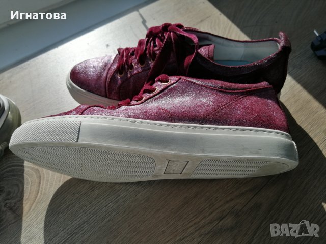 LANVIN 100% БОРДО , снимка 6 - Кецове - 28540099