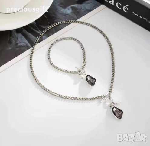 Комплект от две части - колие и гривна, снимка 3 - Бижутерийни комплекти - 52913177