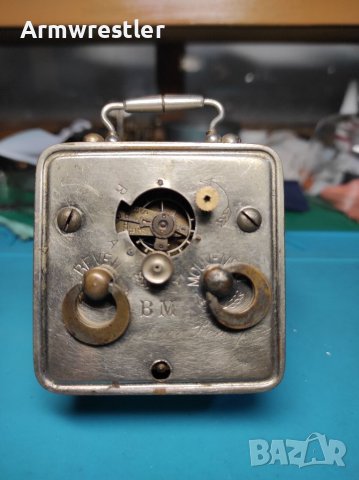 Стар Каретен Будилник , снимка 4 - Антикварни и старинни предмети - 37024816