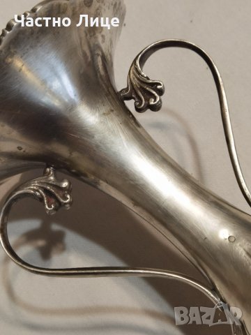 Старинен Сребърен Италиански Аристократичен Съд за Вино 19 век, снимка 4 - Антикварни и старинни предмети - 34879945