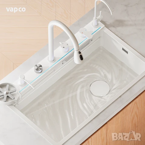 Бяла кухненска мивка с опция за пълно персонализиране, снимка 2 - Мивки - 50965457