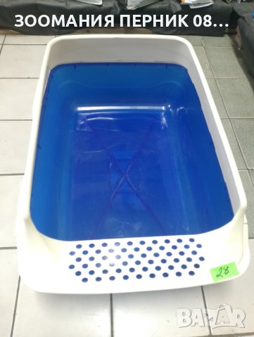 Синя Огромна котешка тоалетна леген 62/43/14 см, снимка 1 - За котки - 43653093