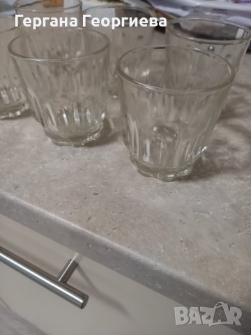 6 бр нови стъклени чаши
