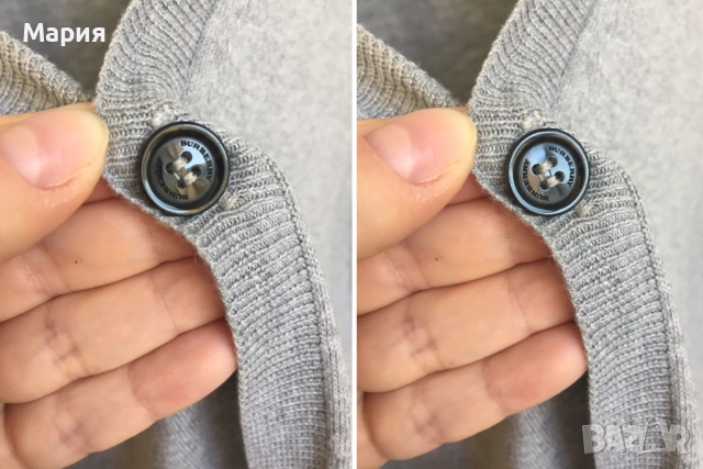 ХЛ / ХХЛ Burberry Brit Мъжка Оригинална Жилетка 100% Памук Бърбъри Брит Сива , снимка 13 - Пуловери - 51966556