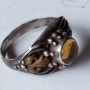 Уникален сребърен пръстен с кабошон., снимка 3