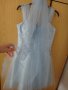 Светло синя официална рокля за повод - кръщенка, абитуриентска рокля в синьо, снимка 13