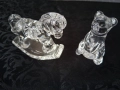 Фигурки Мече И Люлеещо конче Оловен кристал , снимка 1
