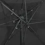 Градински чадър чупещо рамо с двоен покрив антрацит 250x250 см, снимка 8