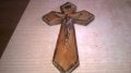 кръст с христос-23х14см-дърво мед/месинг, снимка 7