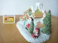 Порцеланова коледна къщичка със свещ, снимка 3