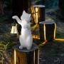 Статуя на котка от смола със соларен фенер - външни и вътрешни декорации, статуи с фенери за градина, снимка 1