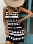 Плетена черно бяла рокля, снимка 5