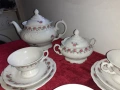 Разкошен порцеланов сервиз за чай -Полша- пълен комплект, снимка 8