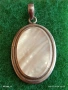 Класически сребърен медальон с натурален СЕДЕФ майсторска ръчна изработка 41953, снимка 1