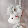 6247 Голяма висяща коледна украса Бели камбанки, 100 см, снимка 5