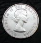 1 долар 1958 година Канада сребро, снимка 4