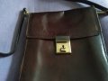 Тъмнокафява чанта естествена кожа за през рамо като командирска 250х195х60мм, снимка 2