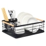 Компактен сушилник за съдове с отцеждаща табла– метален, 43 x 32 x 14 см, снимка 6
