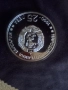 25 лева 1990 година сребро Ски бягане, снимка 2
