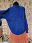 турскосиньо пуловер,мек и пухкав( М ), снимка 1 - Блузи с дълъг ръкав и пуловери - 44894196