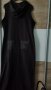 Поларена дълга черна спортна рокля L- XL свободна кройка тип суичер, снимка 1 - Рокли - 34848582