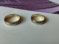 Златен пръстен халка брачна 2 бр, снимка 1 - Пръстени - 40139603