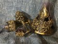 РЪЧНО ИЗРАБОТЕН СЕТ ОТ 3 ЧАСТИ ДЕКАНТЕР И  2 ЧАШИ, снимка 8