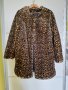 Дамско палто с леопардова шарка, снимка 1 - Палта, манта - 43325473