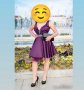 Продавам Официална коктейлна рокля от луксозна тафта в цвят ултравайлет+ПОДАРЪК Чантичка 