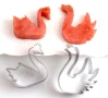 2 бр лебед лебеди метална форма резец за тесто фондан сладки бисквитки, снимка 1