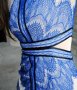 Красива рокля със синя дантела, снимка 1 - Рокли - 43926389