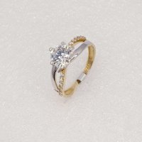 Златни годежни пръстени 14 К, снимка 3 - Пръстени - 38668899