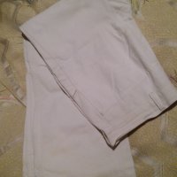 Мъжки памучен бял панталон от дънков плат, снимка 3 - Панталони - 33340376
