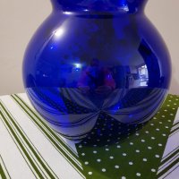 Стъклена рисувана ваза на Нови пазар, снимка 3 - Други стоки за дома - 39432225