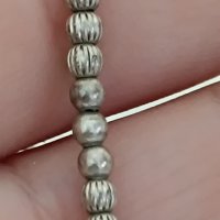 Сребърна гривна със сребърни топчета Буква ОО Продадена , снимка 4 - Гривни - 43937701