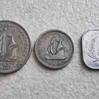 Монети. Карибски басеин . Източни кариби.  2, 10 и 25 цента.3 бр., снимка 1 - Нумизматика и бонистика - 40214609