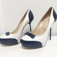 Дамски обувки на висок тънък ток VIA MAESTRA естествена кожа, снимка 7 - Дамски елегантни обувки - 37651974
