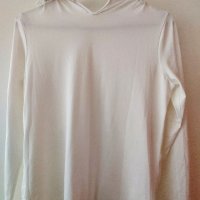 Дамска бяла блуза с дантела, снимка 2 - Блузи с дълъг ръкав и пуловери - 43425400