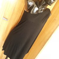 Черна рокля трико с едно рамо тип антични времена М, снимка 2 - Рокли - 33382303