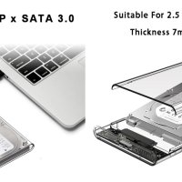 Кутия за хард диск 2,5 USB 3.0 HDD /SSD + Type C адаптер, снимка 2 - Външни хард дискове - 43287154