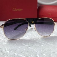 Cartier 2022 мъжки слънчеви очила с кожа, снимка 4 - Слънчеви и диоптрични очила - 38195936