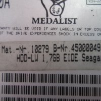 Seagate MEDALIST ST31720A-1.7 GB античен вътрешен твърд диск за колекционери., снимка 2 - Твърди дискове - 36989313